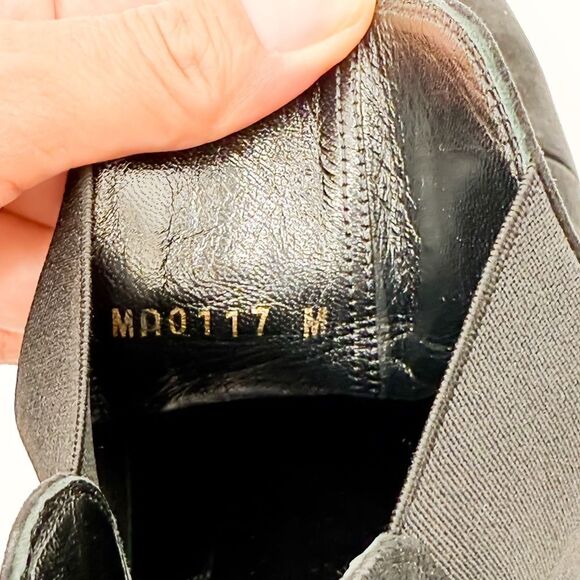 Louis Vuitton LV Monogram Ankle Boots Black Suede Heels EU 37 US 7 - Picture 11 of 14